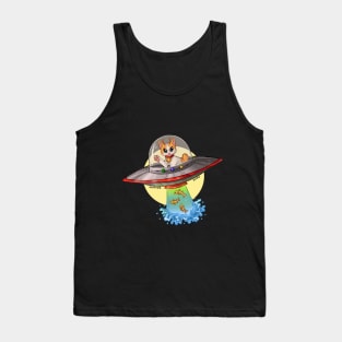 A Alien Cat Tank Top